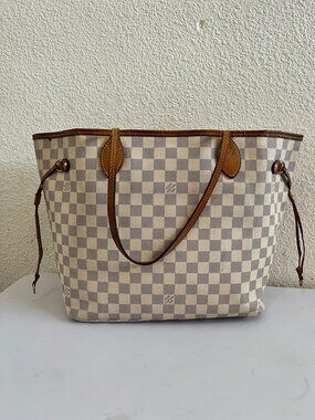 Louis Vuitton Neverfull MM Damier Azur tote bag
